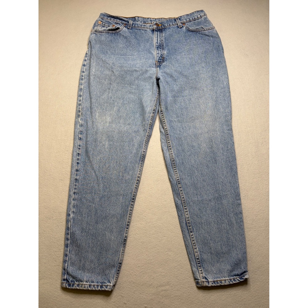 Levi's 550 Jeans Women 38x29.5 Light Blue Relaxed Fit Tapered High Rise Vintage
